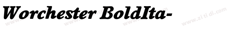 Worchester BoldIta字体转换